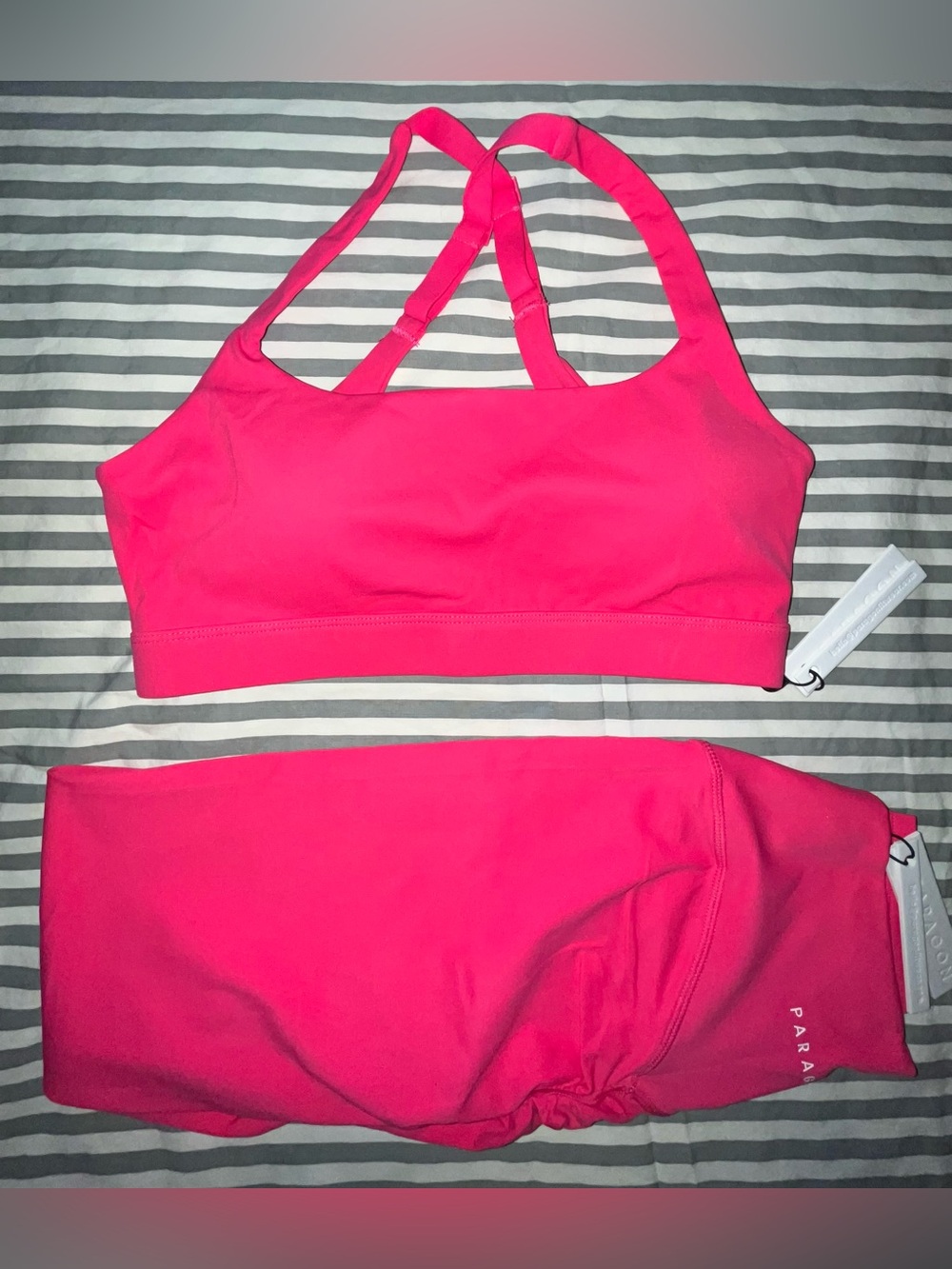 Paragon Fitwear RecStretch SculptSeam Legging + Apex Sports Bra in Flirt Sz M